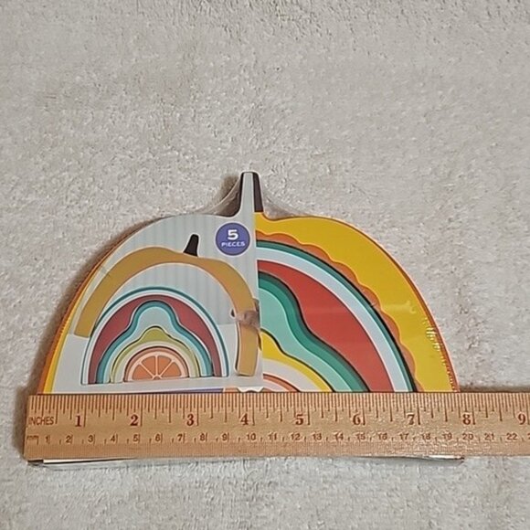 FAO SCHWARZ Fruit Stacker 5pc Wood Building Set New - Picture 8 of 9